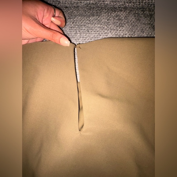 Zara Olive Green Shoulder Pad Midi Dress – Size Small – Ref. 3897/162 - Picture 11 of 14